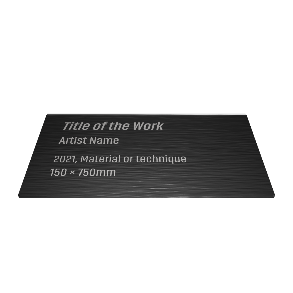 Stainless steel caption plate, black, 70×20×40mm from SIDE collection
