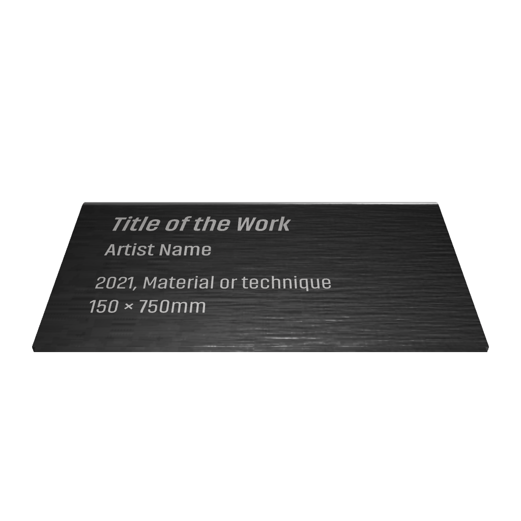 Stainless steel caption plate, black, 70×20×40mm from SIDE collection
