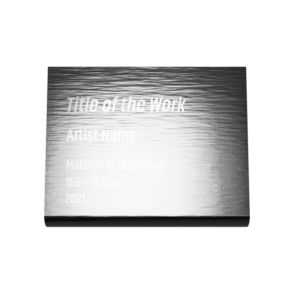Stainless steel caption plate, black, 60×20×50mm from SIDE collection
