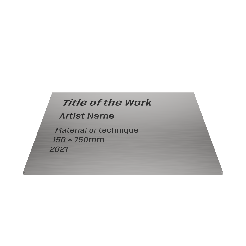 Stainless steel caption plate, silver, 60×50×20mm from SIDE collection
