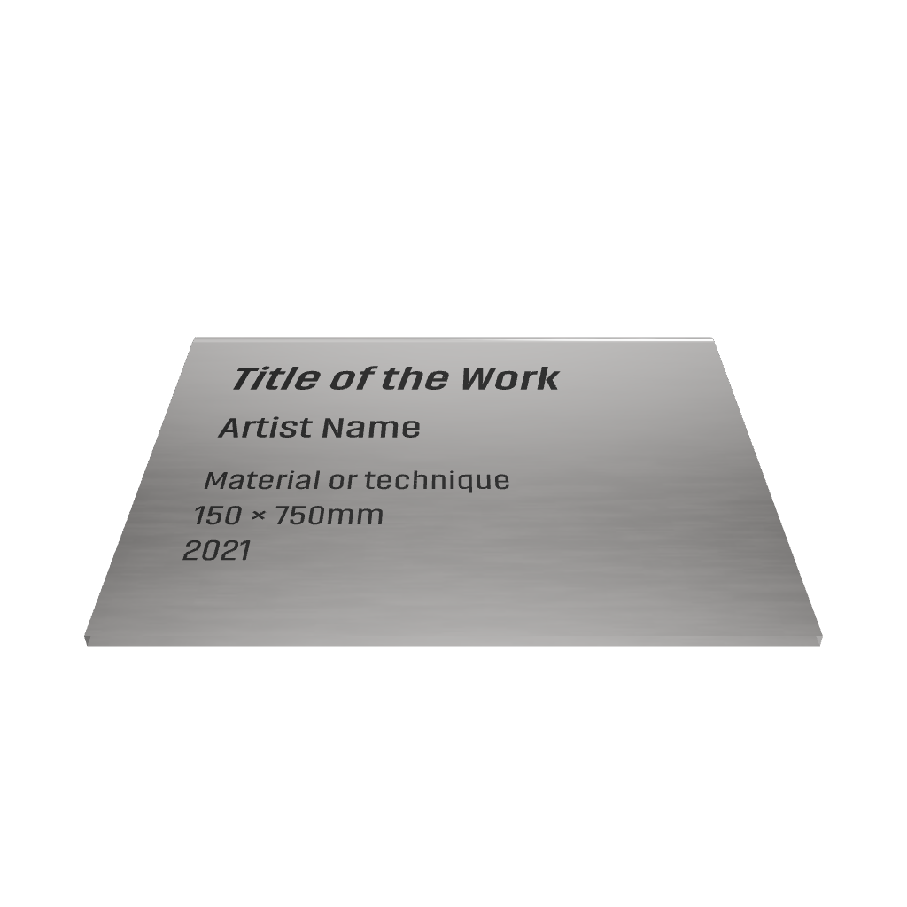 Stainless steel caption plate, silver, 60×50×20mm from SIDE collection
