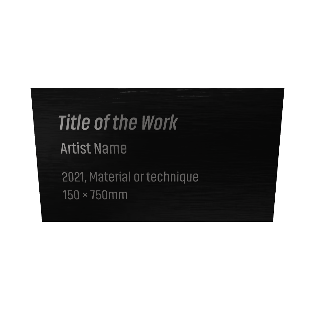 Stainless steel caption plate, black, 70×40mm from SIDE collection
