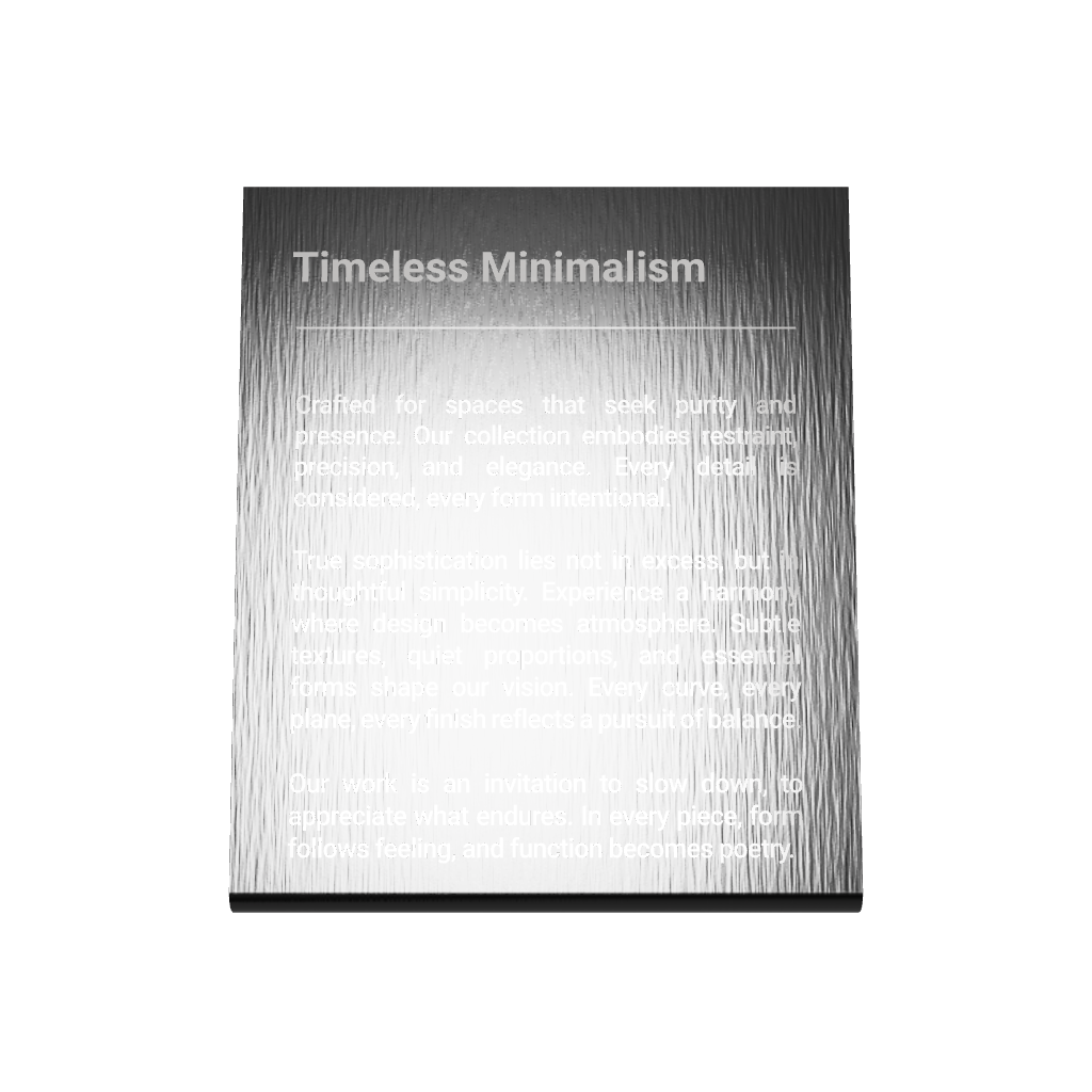 Stainless steel freestanding tabletop sign, black, 100×30×120mm
