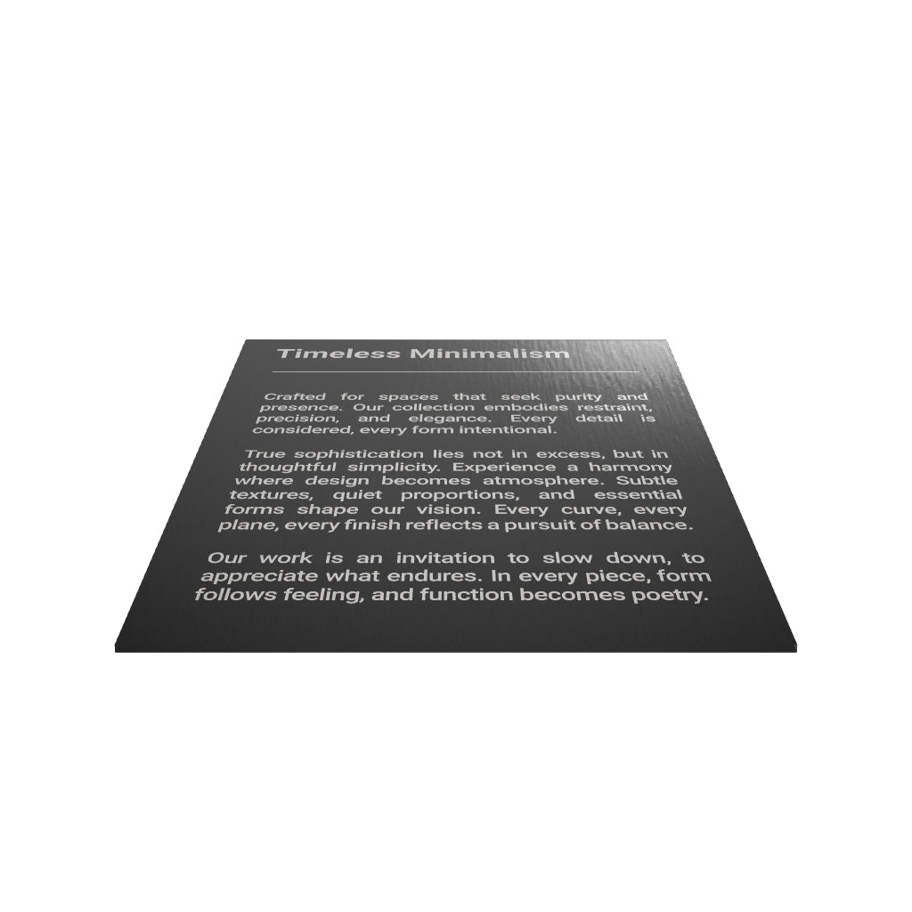 Stainless steel freestanding POP plate, black, 100×30×120mm
