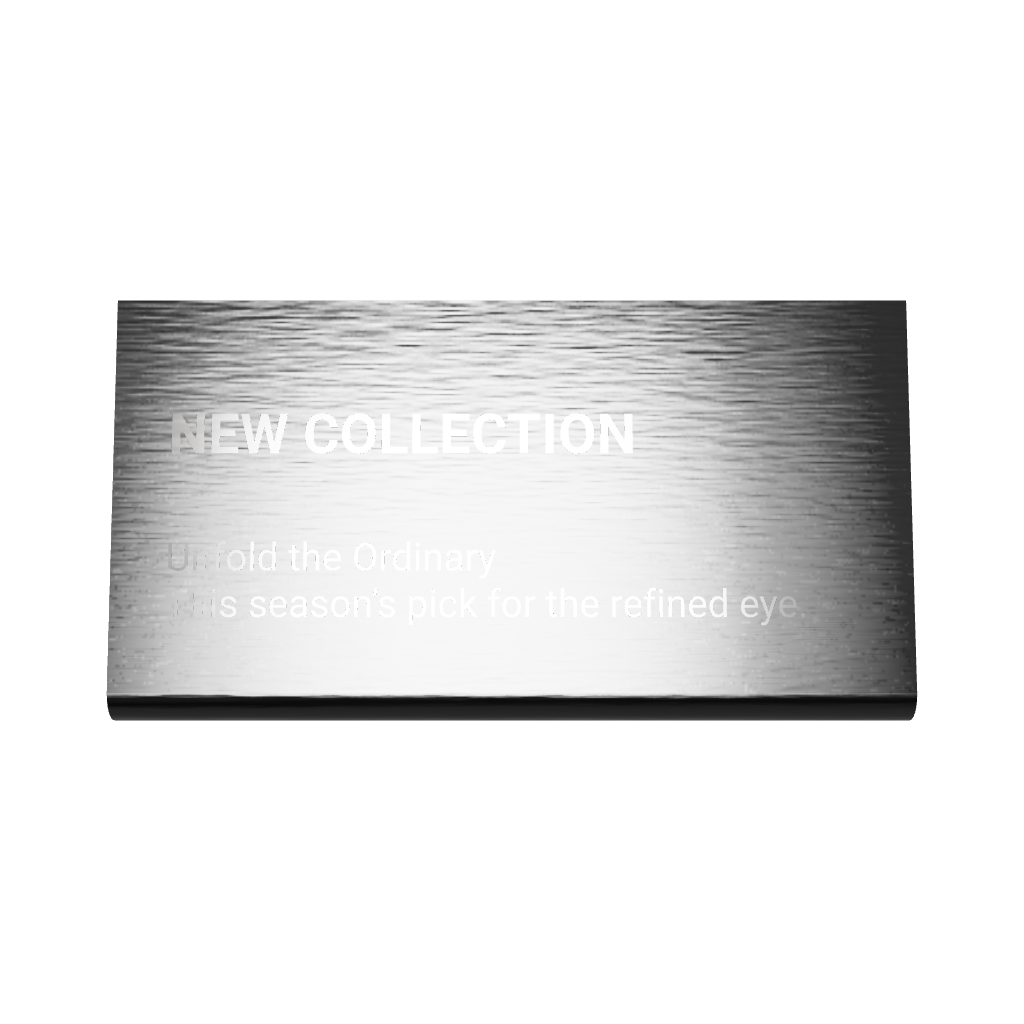 Stainless steel freestanding medium Tabletop Sign, black, 110×20×60mm
