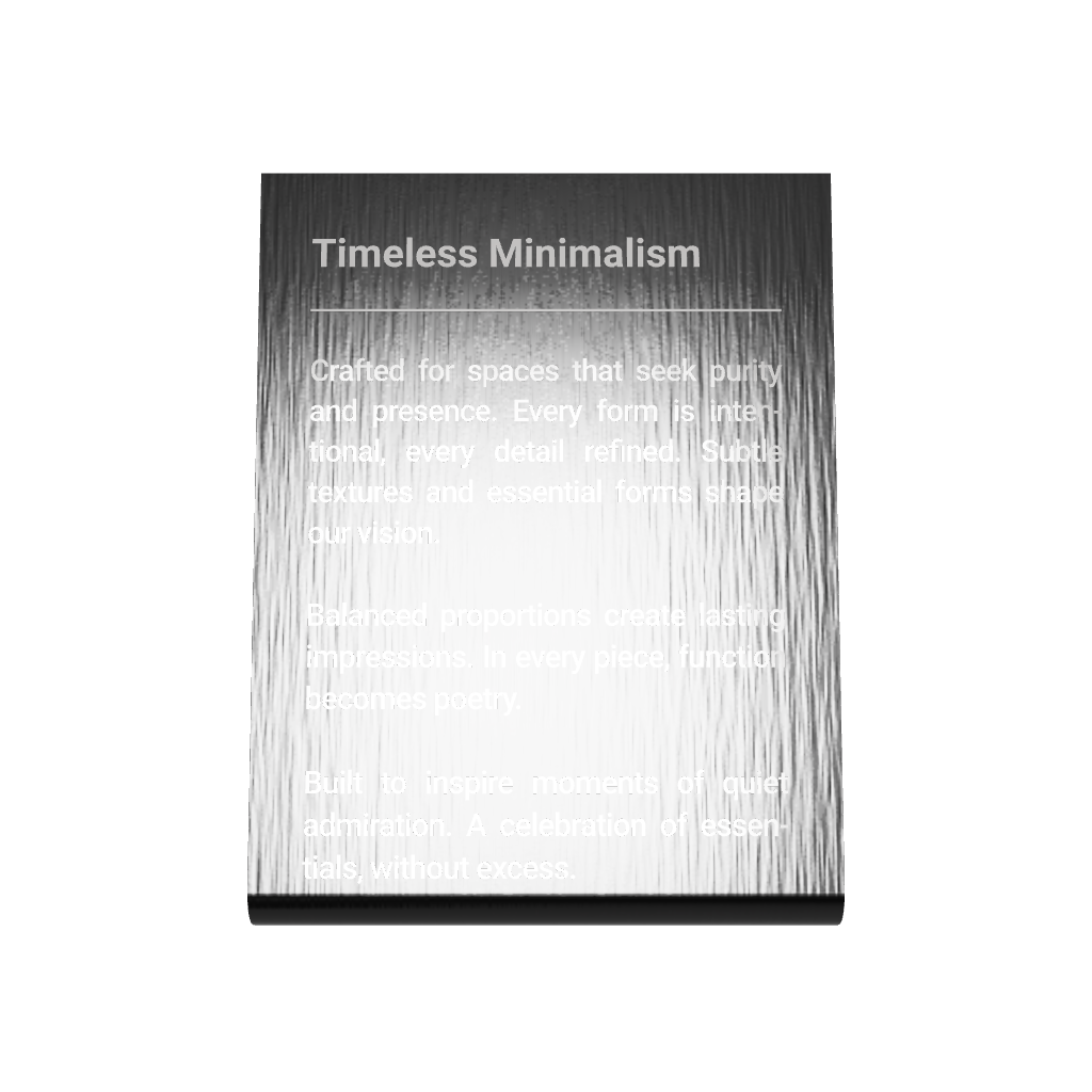 Stainless steel freestanding medium tabletop sign, black, 60×30×80mm
