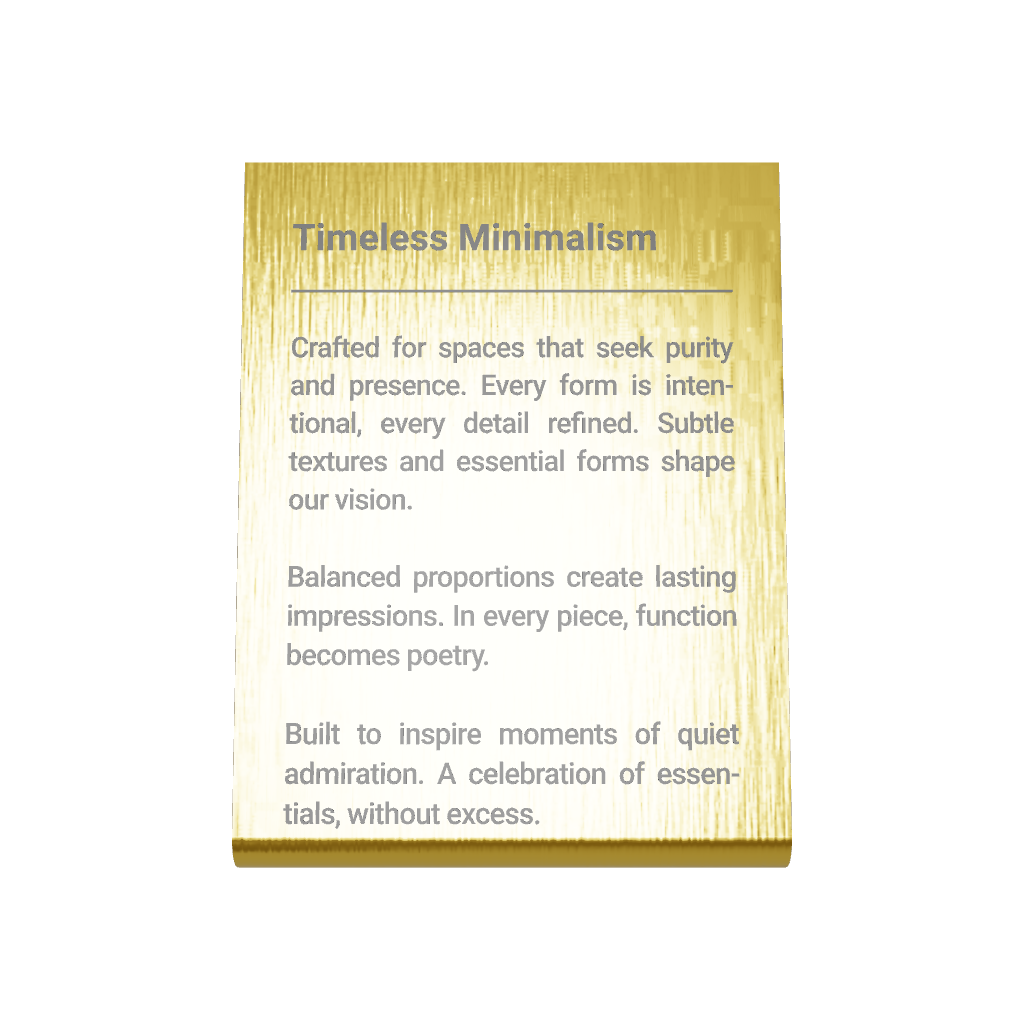 Stainless steel freestanding medium tabletop sign, gold, 60×30×80mm
