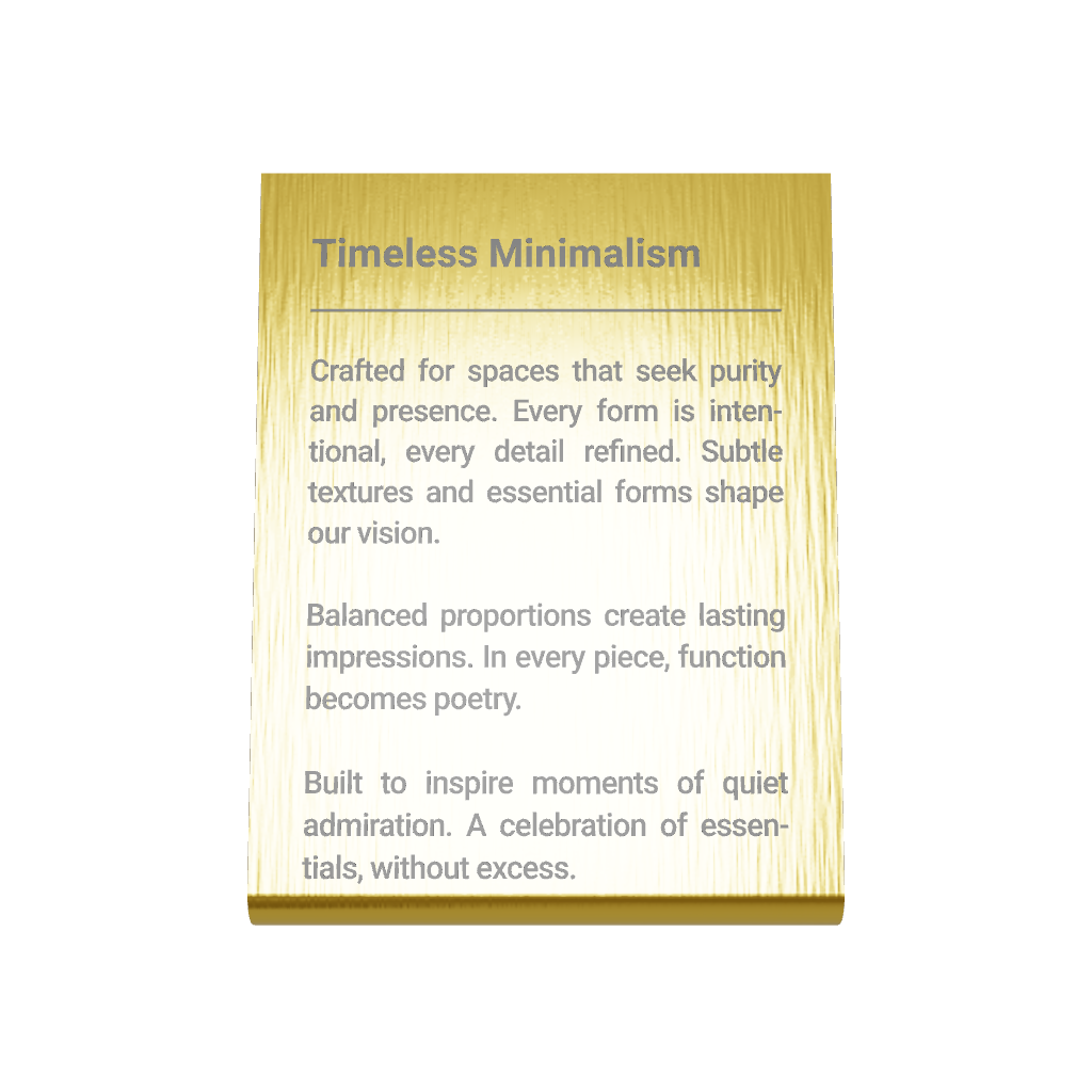 Stainless steel freestanding medium tabletop sign, gold, 60×30×80mm
