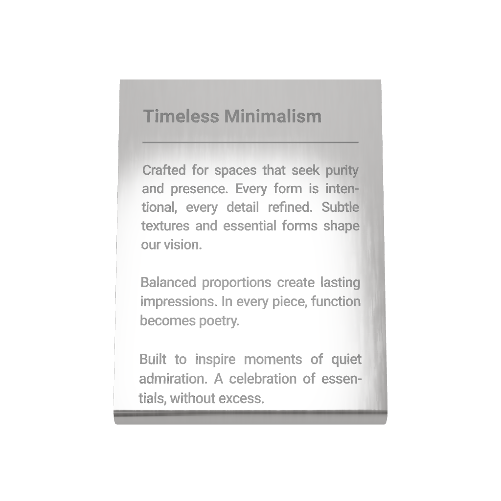Stainless steel freestanding medium POP plate, silver, 60×30×80mm
