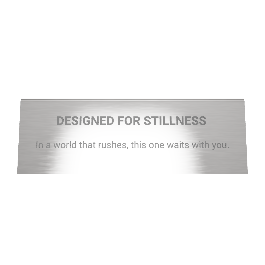 Stainless steel table tent Sign, silver, 110×33×40mm
