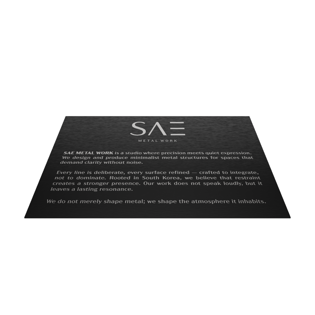 Stainless steel freestanding tabletop sign, black, 300×60×240mm
