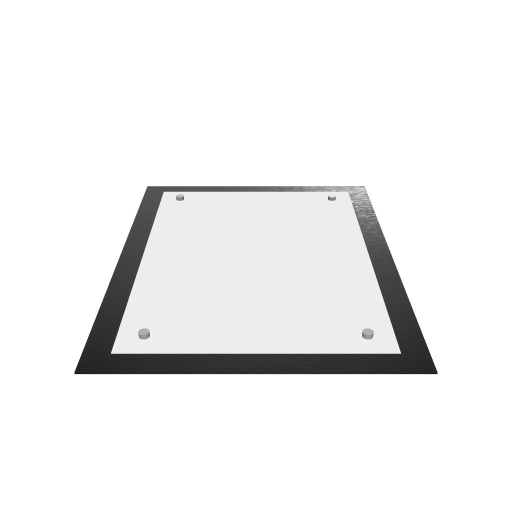 Stainless steel freestanding A4 tabletop sign holder, black, 240×80×320mm
