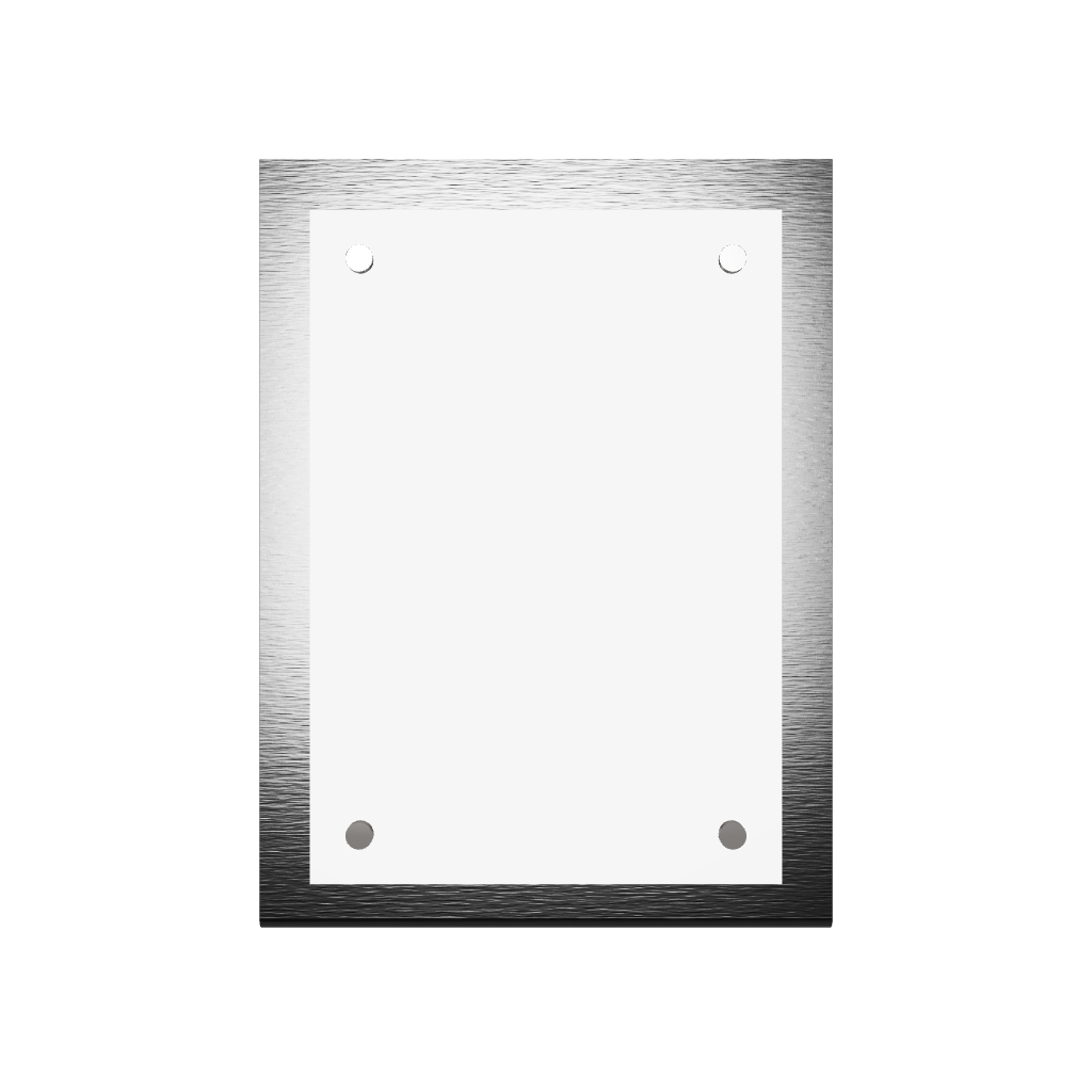 Stainless steel freestanding POP plate, black, 170×60×230mm
