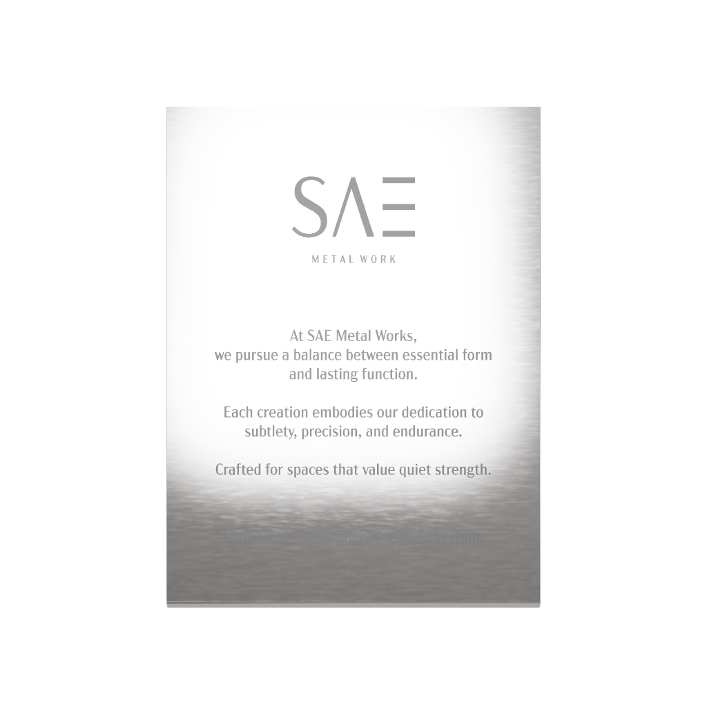 Stainless steel freestanding A5 tabletop sign, silver, 170×60×230mm

