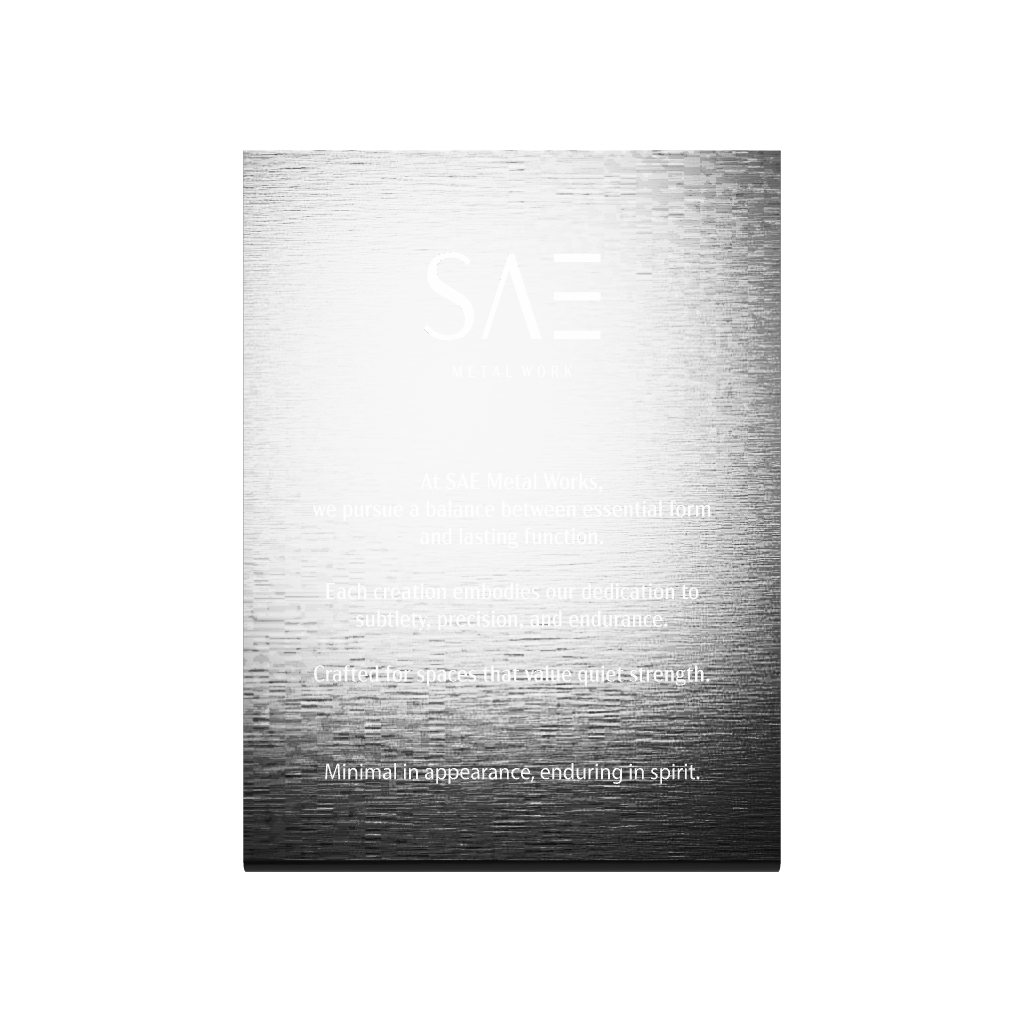 Stainless steel freestanding A6 POP plate, black, 125×50×170mm
