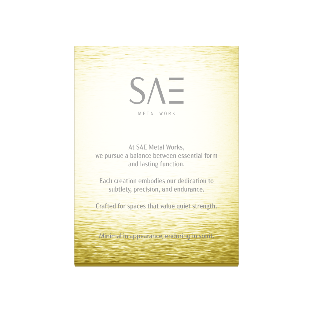 Stainless steel freestanding A6 tabletop sign, gold, 125×50×170mm

