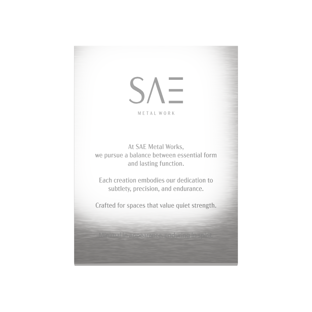 Stainless steel freestanding A6 tabletop sign, silver, 125×50×170mm
