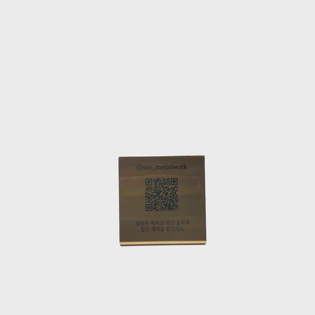 스탠드형 L타입 메탈 각인 POP 골드 세로 M 와이드 사이즈 제품 이미지
