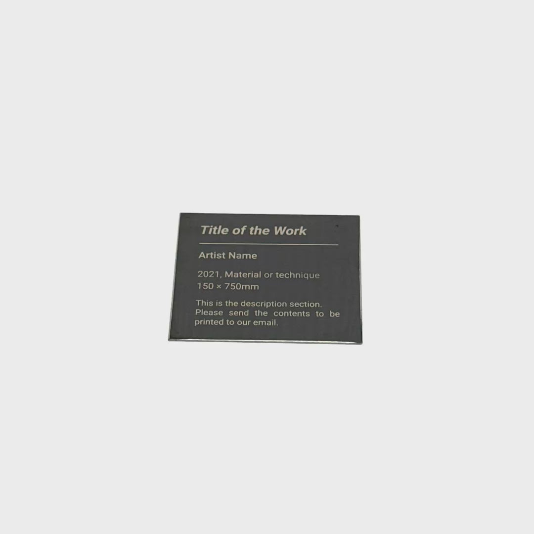 Stainless steel caption plate, black, 70×60mm from SIDE collection
