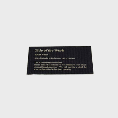 Stainless steel caption plate, black, 110×20×60mm from SIDE collection
