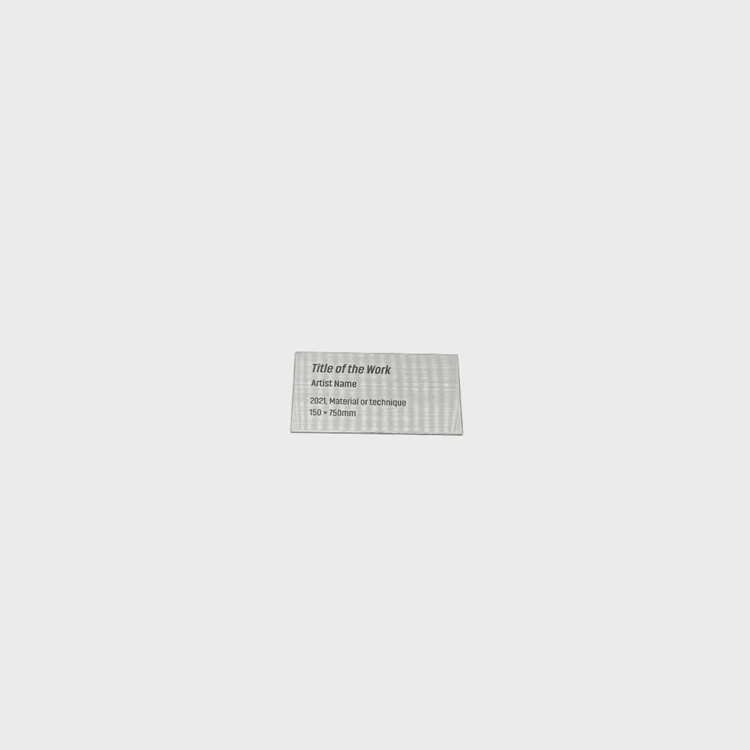 Stainless steel caption plate, silver, 70×40mm from SIDE collection